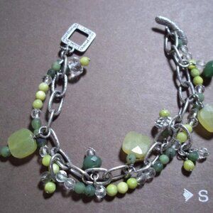 B1248 Retired Silpada Green Jade Bracelet